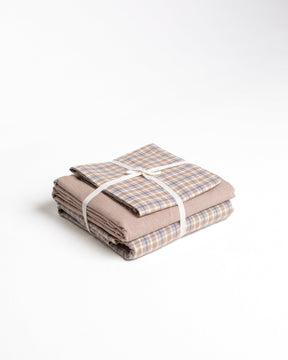 Jogo de Duvet Xadrez - Mocha