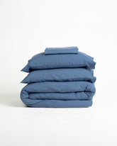 Jogo de Duvet Solid Washed - Navy