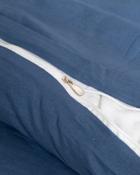 Jogo de Duvet Solid Washed - Navy