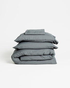 Jogo de Duvet Solid Washed - Smoke